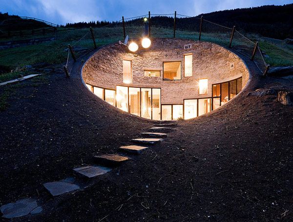 Underground Home Designs - Swiss Mountain House Rocks!
