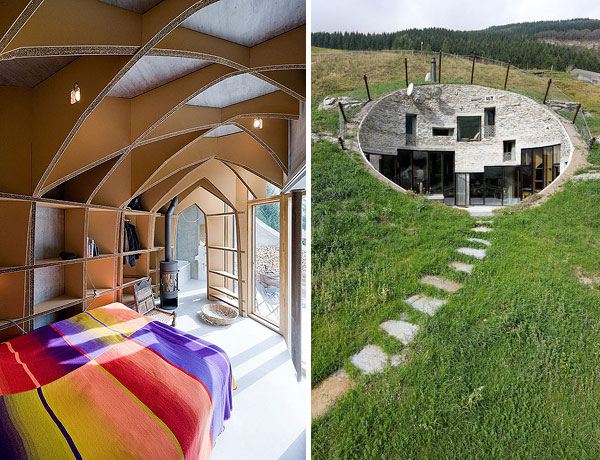 Underground Home Designs - Swiss Mountain House Rocks!