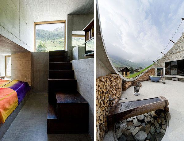 Underground Home Designs - Swiss Mountain House Rocks!