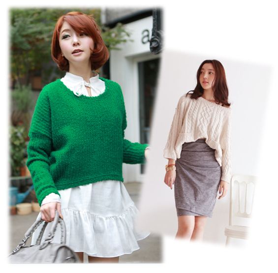 แฟชั่น เสื้อถักไหมพรมเอวลอย!! เปรี้ยวได้... อุ่นด้วย