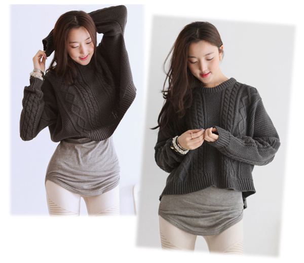 แฟชั่น เสื้อถักไหมพรมเอวลอย!! เปรี้ยวได้... อุ่นด้วย