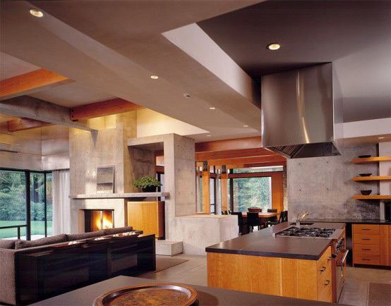 Concrete Home Construction With Wood Elements