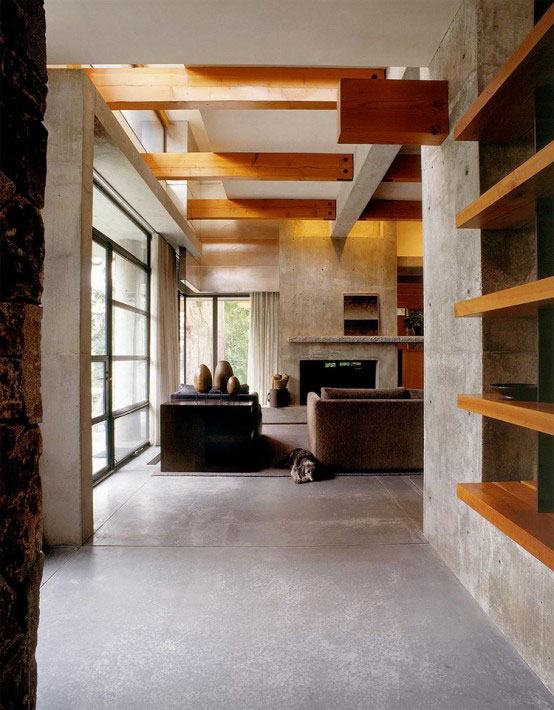 Concrete Home Construction With Wood Elements