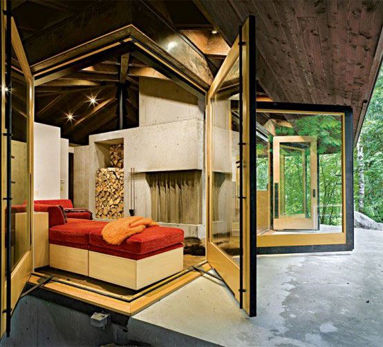 Compact River Cabin Design in Washington