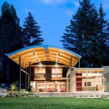 Arched Timber Roof House is an amazing party shack