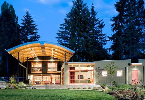 Arched Timber Roof House is an amazing party shack
