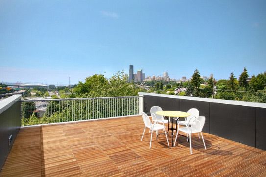 Contemporary Urban Home - rooftop patio in Seattle