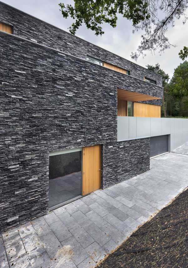 Stone House Siding Blends Beautifully with Nature, in the Netherlands