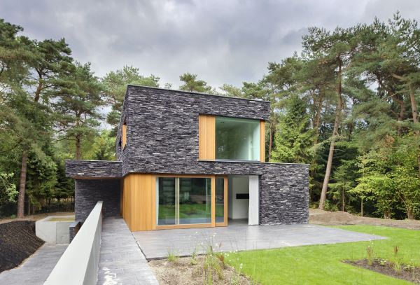 Stone House Siding Blends Beautifully with Nature, in the Netherlands