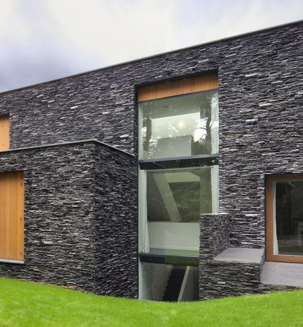 Stone House Siding Blends Beautifully with Nature, in the Netherlands