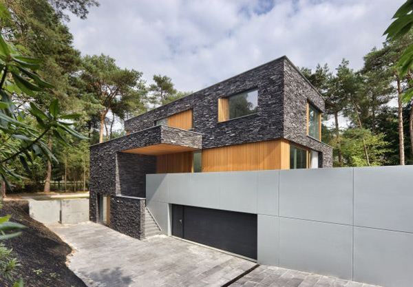 Stone House Siding Blends Beautifully with Nature, in the Netherlands