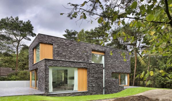 Stone House Siding Blends Beautifully with Nature, in the Netherlands