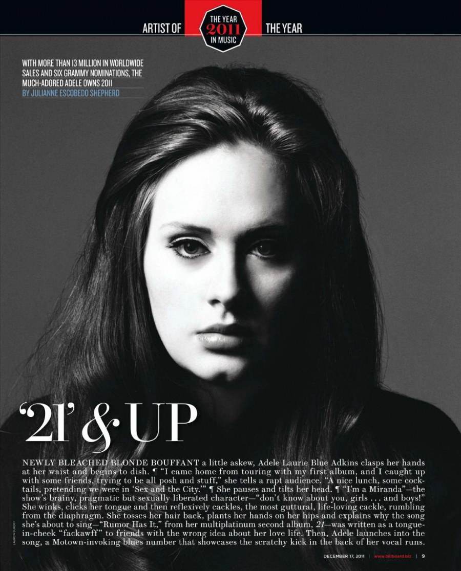 Adele @ Billboard Magazine December,17 2011