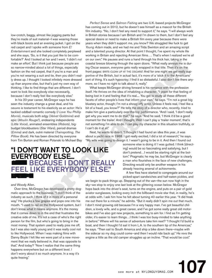 Ewan McGregor @ Nylon Guys January 2012