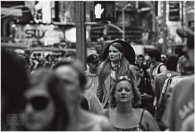 VOGUE ITALIA: ENIKO MIHALIK IN "THROUGH THE CROWD" BY PHOTOGRAPHER FRANCESCO CARROZZINI