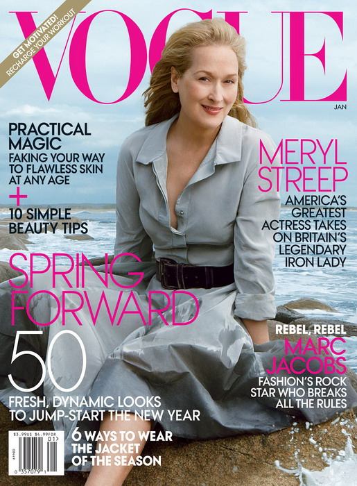 62 กำลังแจ๋ว เจ้าป้า Meryl Streep สวยหวานขึ้นปก Vogue ฉบับมกราคม 2012