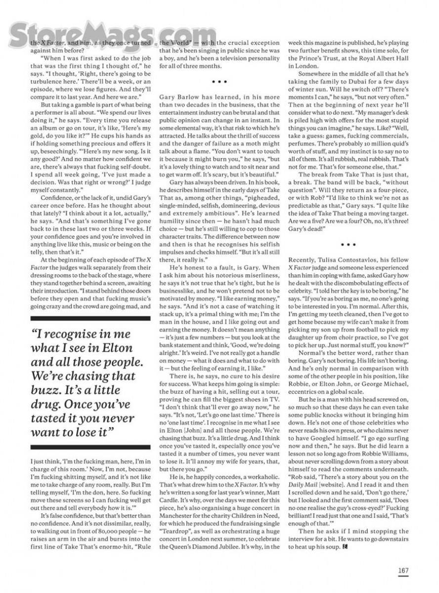 Gary Barlow @ Esquire UK January 2012