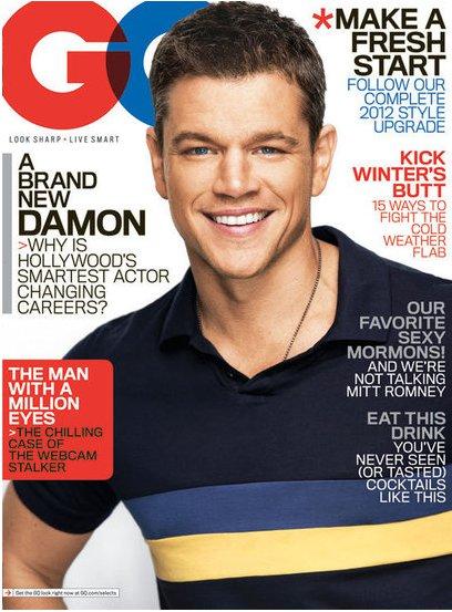 Matt Damon @ GQ Magazine January 2012