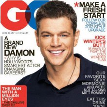 Matt Damon @ GQ Magazine January 2012