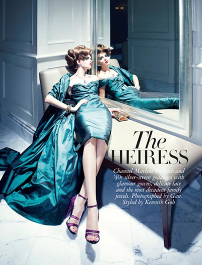 HARPER'S BAZAAR SINGAPORE: MASHA TYELNA IN "THE HEIRESS" BY PHOTOGRAPHER GAN