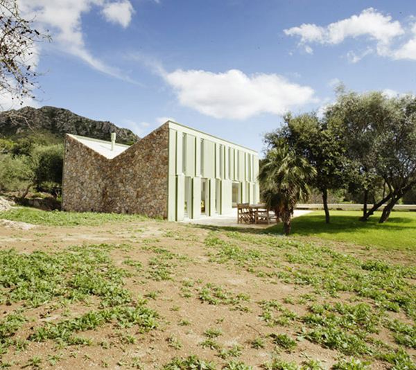Stone Farmhouse Home Design with Rustic Cottage Style Exterior, in Spain
