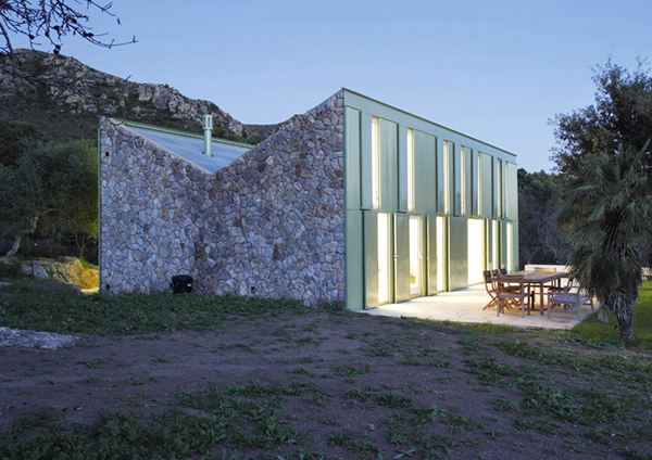 Stone Farmhouse Home Design with Rustic Cottage Style Exterior, in Spain