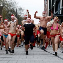 Hungary beautiful Santa swimsuit edition