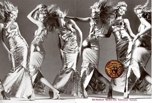 WE ♥ VERSACE: CLAUDIA SCHIFFER & CINDY CRAWFORD FOR VERSACE FALL 1994 BY PHOTOGRAPHER RICHARD AVEDON