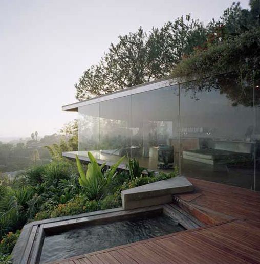 Glass Wall Home in the Hollywood Hills