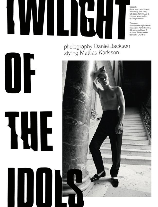 ANOTHER MAN MAGAZINE: TWILIGHT OF THE IDOLS BY PHOTOGRAPHER DANIEL JACKSON