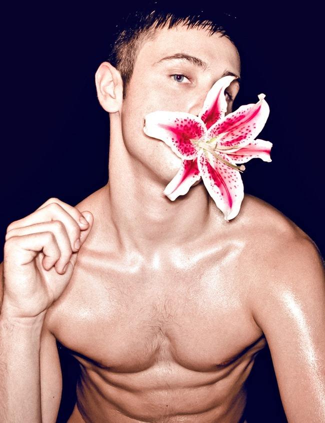 MASCULINE DOSAGE: BRYAN THUNDER CLOUD IN "FLOWER LUX" BY PHOTOGRAPHER TROY WISE