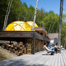 Mountain Cottage Design of Wood and ... Tents