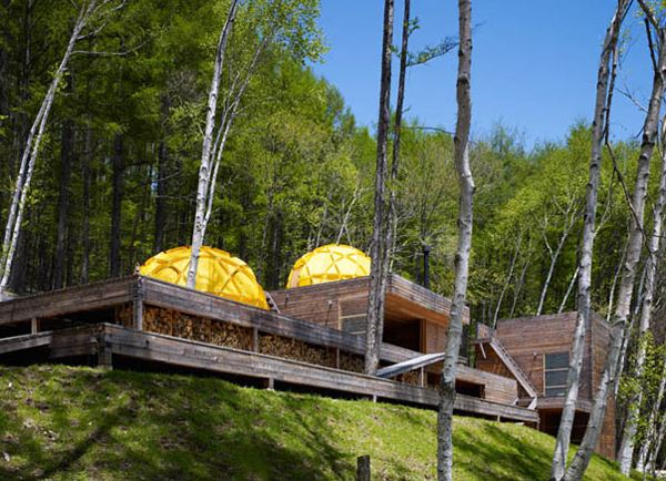 Mountain Cottage Design of Wood and ... Tents