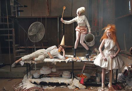 VOGUE: LILY COLE, ANDREW GARFIELD & LADY GAGA IN "HANSEL AND GRETEL" BY ANNIE LEIBOVITZ