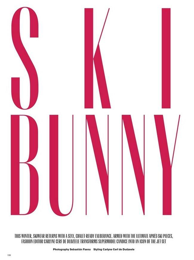 V MAGAZINE: CANDICE SWANEPOEL IN "SKI BUNNY" BY PHOTOGRAPHER SEBASTIAN FAENA