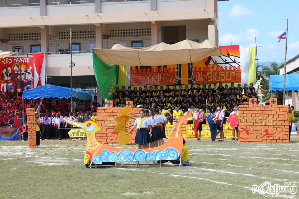 เชียร์ลีดเดอรื คณะ ณอยุธย พานพิทยคมสี เหลือง