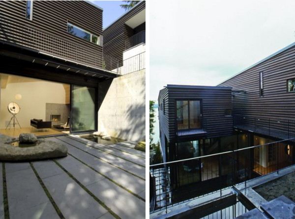 Contemporary Courtyard Design invites nature in .