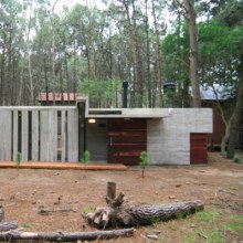 Vacation House Design - rustic concrete cottage built for minimal maintenance