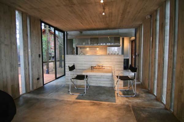 Vacation House Design - rustic concrete cottage built for minimal maintenance