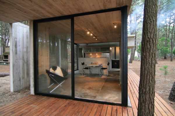 Vacation House Design - rustic concrete cottage built for minimal maintenance