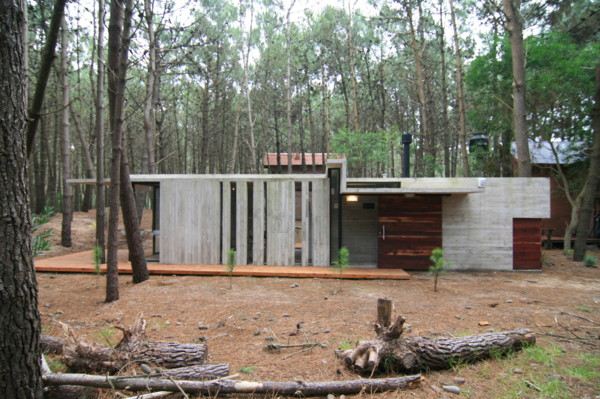 Vacation House Design - rustic concrete cottage built for minimal maintenance