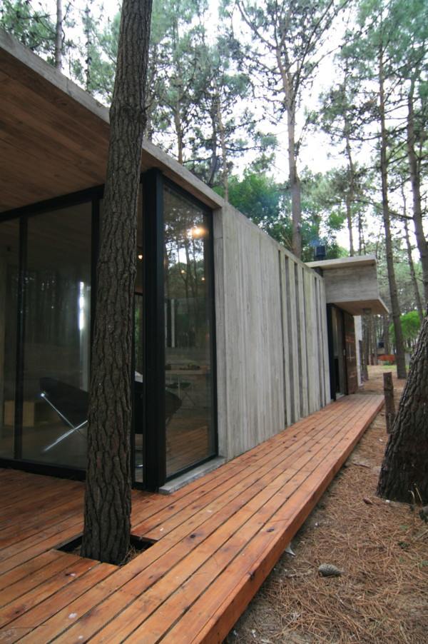 Vacation House Design - rustic concrete cottage built for minimal maintenance