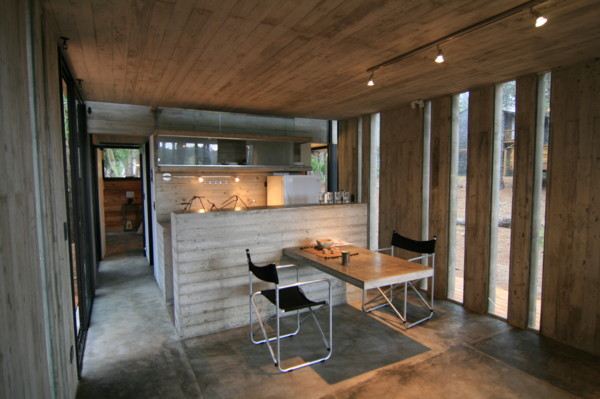 Vacation House Design - rustic concrete cottage built for minimal maintenance