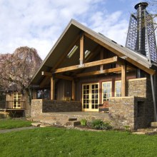 Stone Exterior House with Natural Wood Interiors Appeals to the Nature-Lover