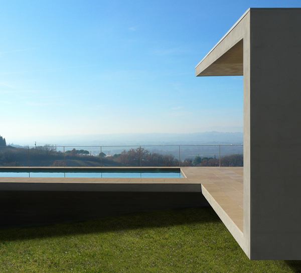 Sandstone House Design - a European style house overlooking Italian countryside
