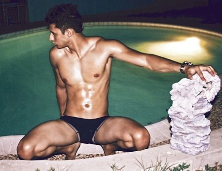 MASCULINE DOSAGE: EDGAR CHAVEZ IN "POOL DAZE" BY PHOTOGRAPHER TROY WISE