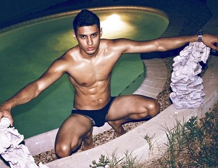 MASCULINE DOSAGE: EDGAR CHAVEZ IN "POOL DAZE" BY PHOTOGRAPHER TROY WISE