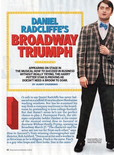 Daniel Radcliffe @ Entertainment Weekly #1185 December 2011