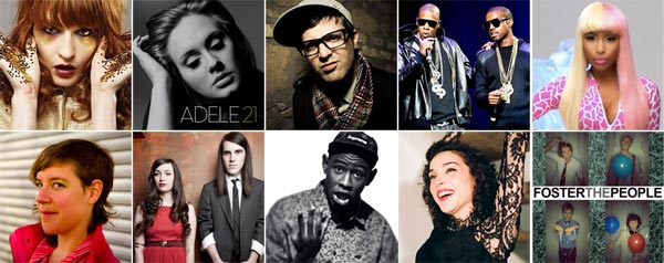 10 สุดยอดเพลงแห่งปี 2011 จากไทม์