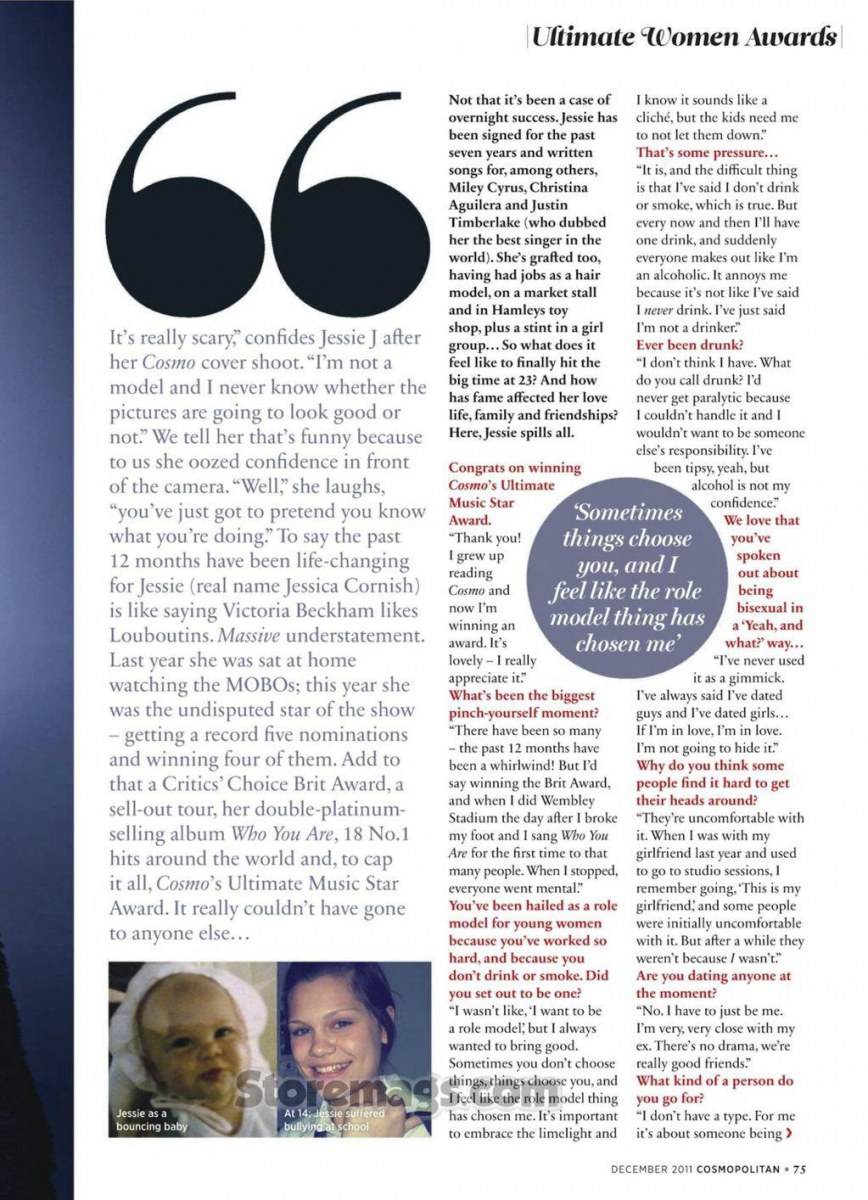 Jessie J @ Cosmopolitan UK December 2011